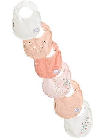 Set van 6 badian baby slabbetjes