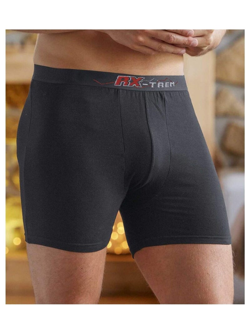 Set van 6 boxershorts - ATLAS FOR MEN Grijs Zwart - Kiabi