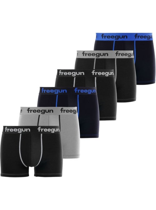 Set van 6 effen katoenen boxershorts voor kinderen - Kiabi Set van 6 effen katoenen boxershorts voor kinderen - Kiabi