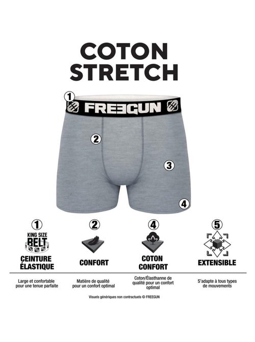 Set van 6 katoenen boxershorts voor jongens - Kiabi