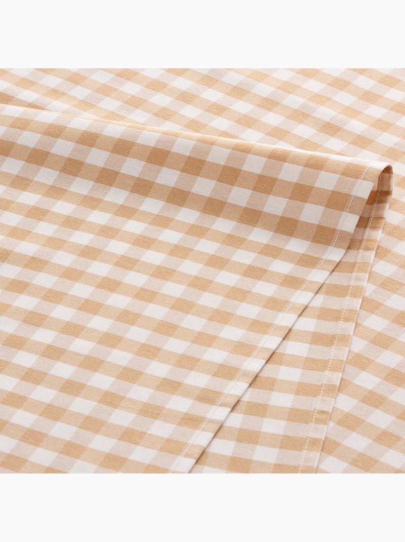 Set van 6 katoenen servetten met vichy-ruit - gamusi Beige - Kiabi