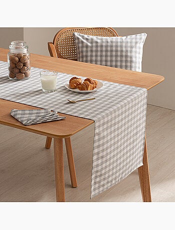 Set van 6 katoenen servetten met vichy-ruit - gamusi