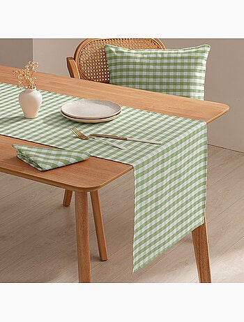 Set van 6 katoenen servetten met vichy-ruit - gamusi