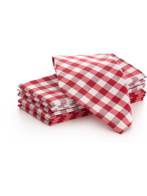 Set van 6 katoenen servetten met vichy-ruit - gamusi - Kiabi Set van 6 katoenen servetten met vichy-ruit - gamusi - Kiabi