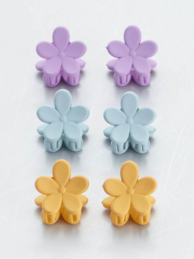 Set van 6 kleine haarklemmetjes meerkleurig - Kiabi