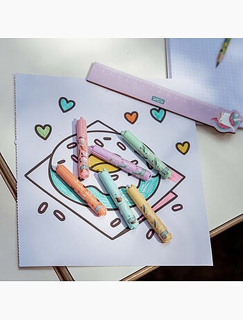 Set van 6 mini pastel markeerstiften | sassi junior