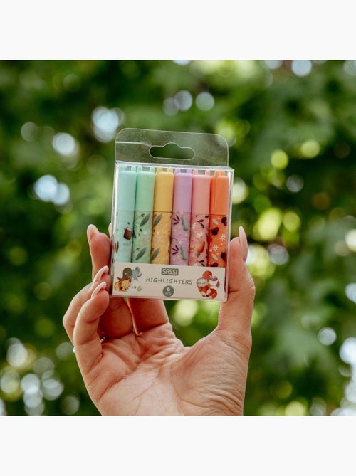 Set van 6 mini pastel markeerstiften | sassi junior - Kiabi
