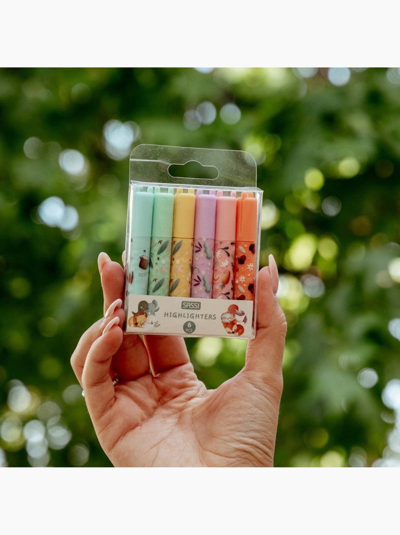 Set van 6 mini pastel markeerstiften | sassi junior Multicolor - Kiabi