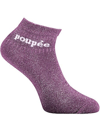 Set van 6 paar glitterkousen voor dames, tot halverwege de kuit.