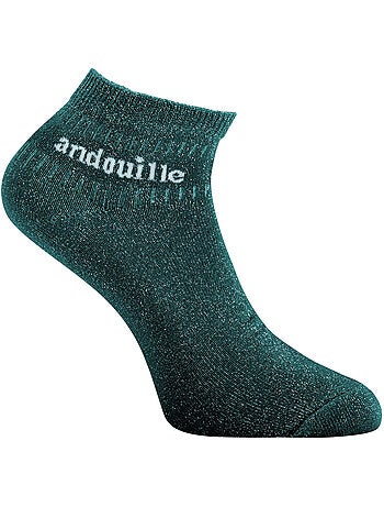 Set van 6 paar glitterkousen voor dames, tot halverwege de kuit.