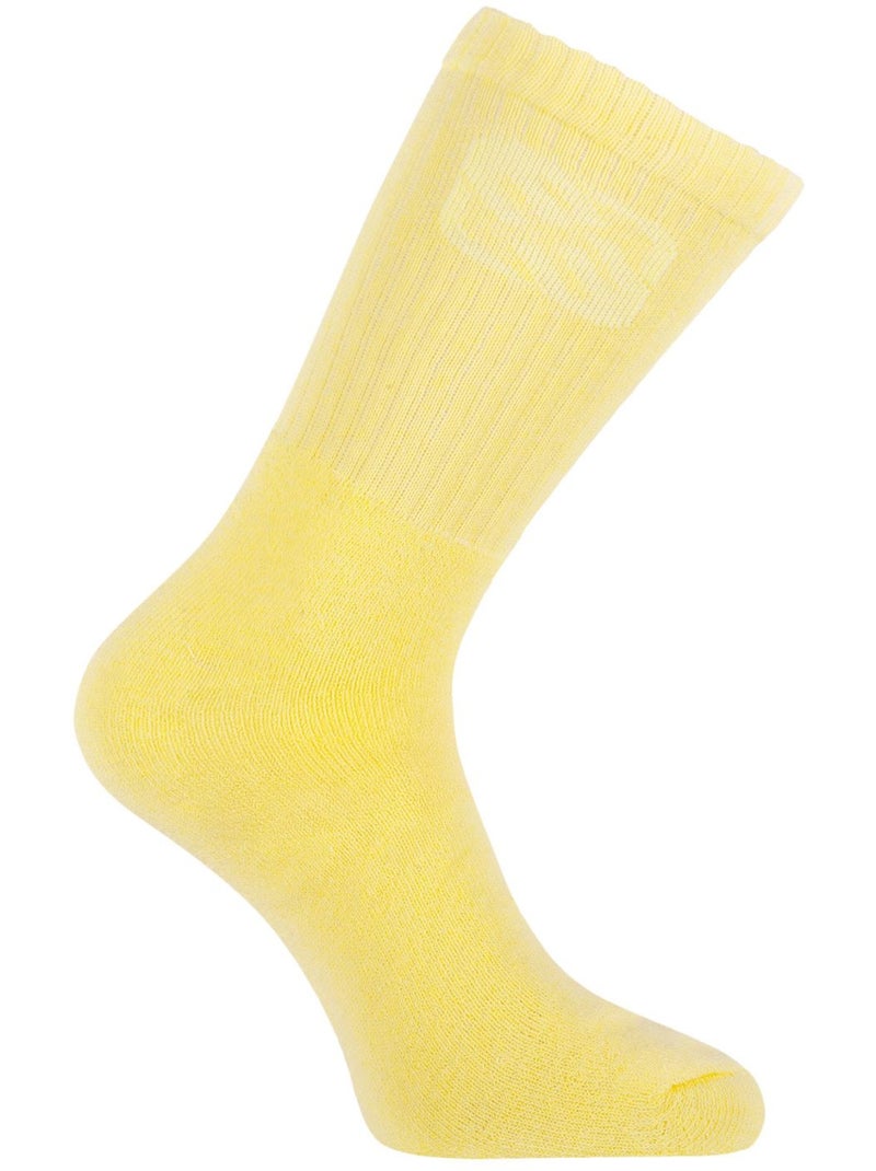 Set van 6 paar neonkleurige tennisschoenen voor heren Geel - Kiabi