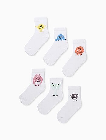 Set van 6 paar sokken 'emoties'