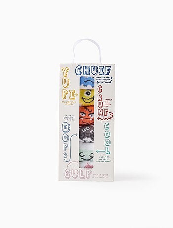 Set van 6 paar sokken 'emoties'