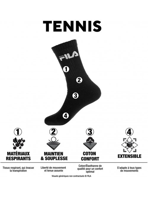 Set van 6 paar tennissokken in diverse kleuren - Kiabi Set van 6 paar tennissokken in diverse kleuren - Kiabi