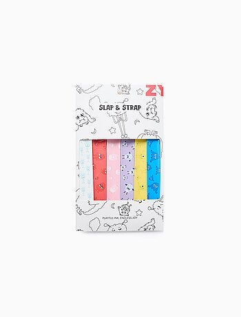 Set van 6 slap & strap armbanden 'emotie monsters'