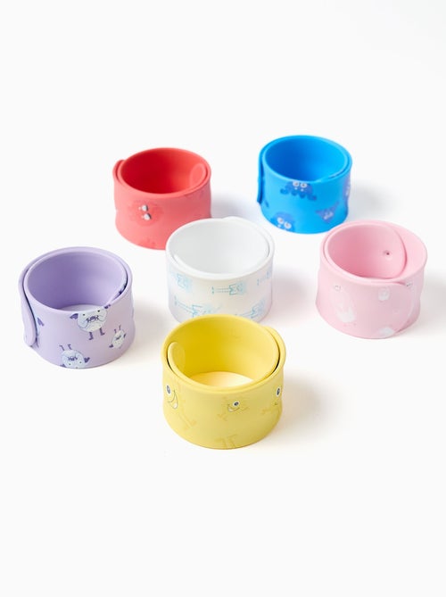 Set van 6 slap & strap armbanden 'emotie monsters' - Kiabi