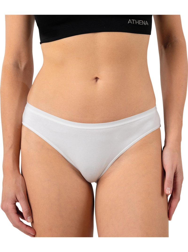 Set van 6 slipjes dames ecopack basic athena Zwart Beige Grijs - Kiabi