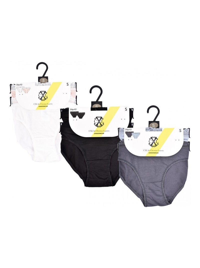 Set van 6 slips CXL by LACROIX Zwart Lichtroze Blauw - Kiabi