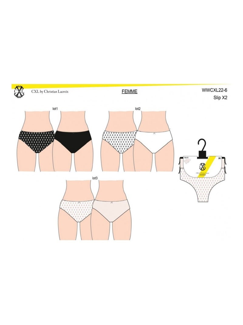 Set van 6 slips CXL by LACROIX Zwart Lichtroze Grijs - Kiabi