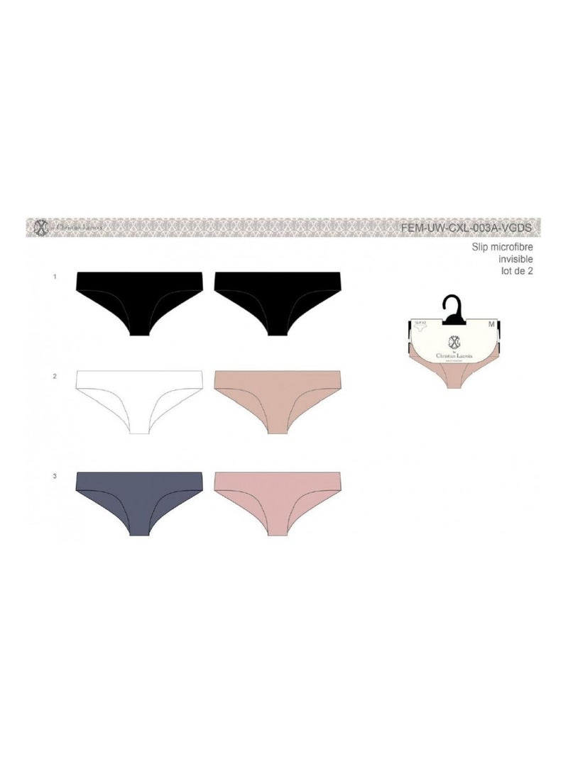 Set van 6 slips CXL by LACROIX Zwart Lichtroze Wit - Kiabi
