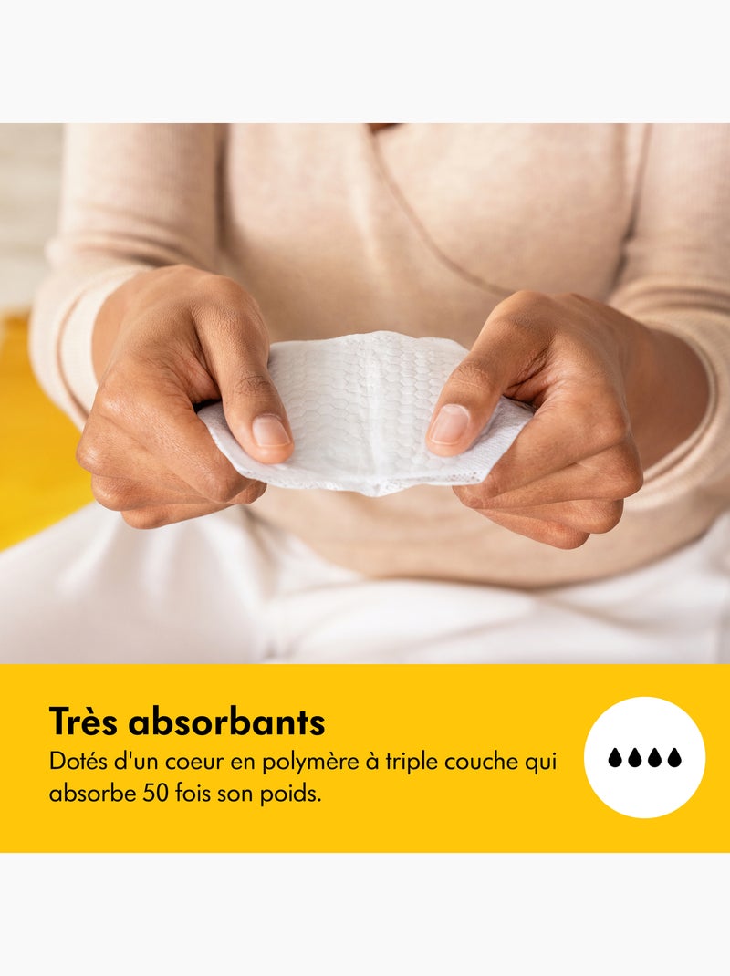Set van 60 wasbare borstvoedingskompressen van medela safe & dry – ultrazacht, absorberend en Transparant - Kiabi