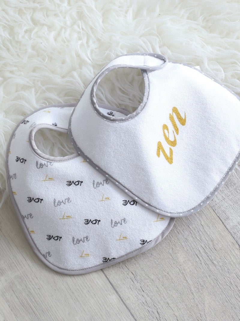 Set van 7 babyslabbetjes Geel - Kiabi