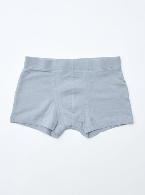Set van 7 effen boxers voor heren - Kiabi