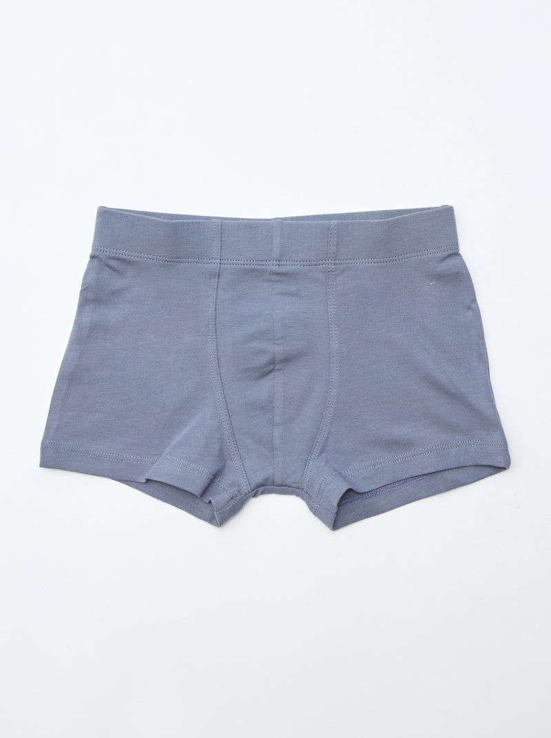 Set van 7 effen boxers voor heren Biege - Kiabi