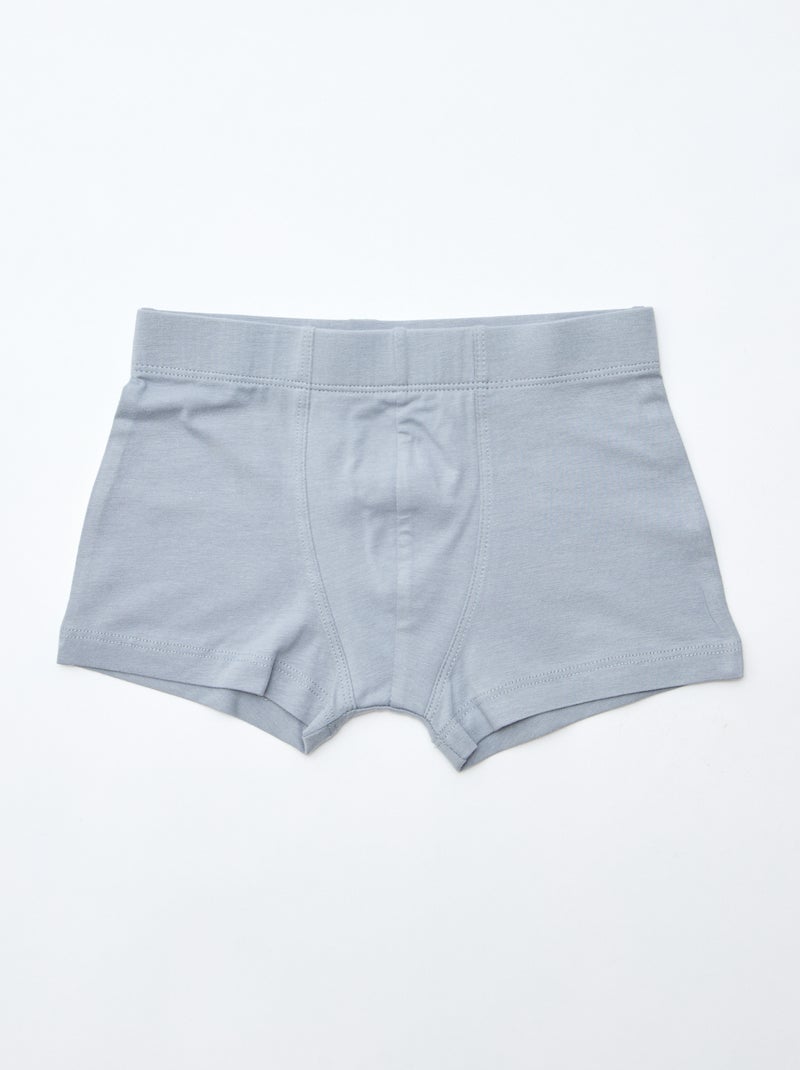 Set van 7 effen boxers voor heren Biege - Kiabi