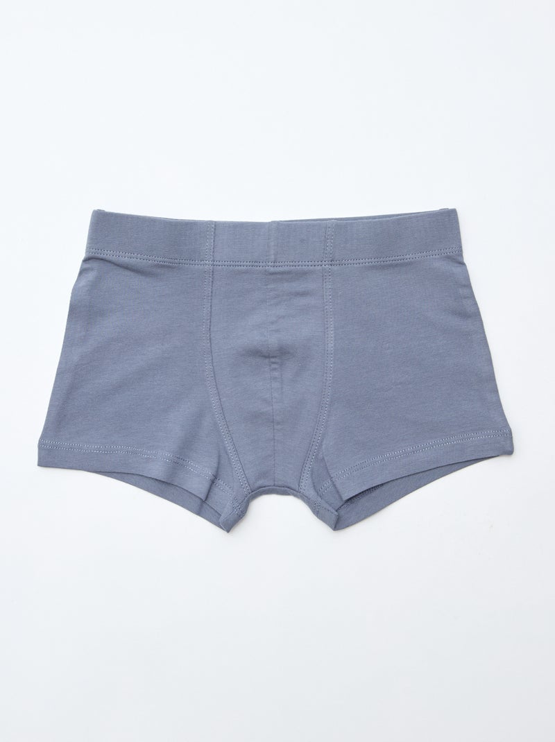 Set van 7 effen boxers voor heren Biege - Kiabi