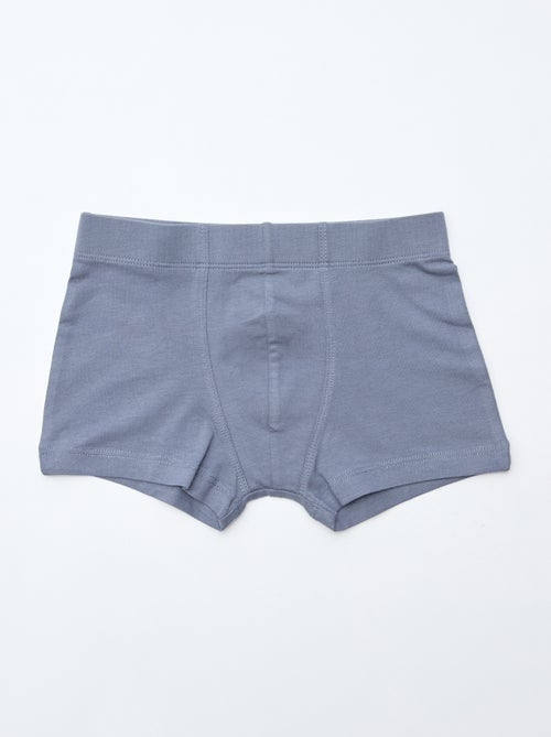 Set van 7 effen boxers voor heren - Kiabi