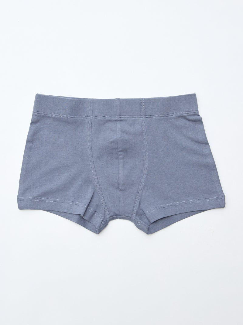 Set van 7 effen boxers voor heren Biege - Kiabi