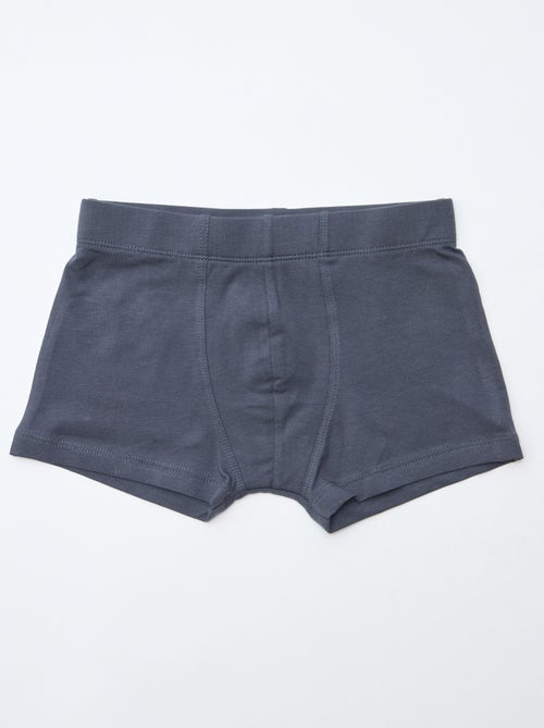 Set van 7 effen boxers voor heren - Kiabi
