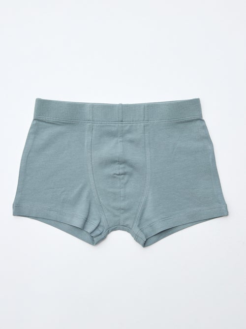 Set van 7 effen boxers voor heren - Kiabi