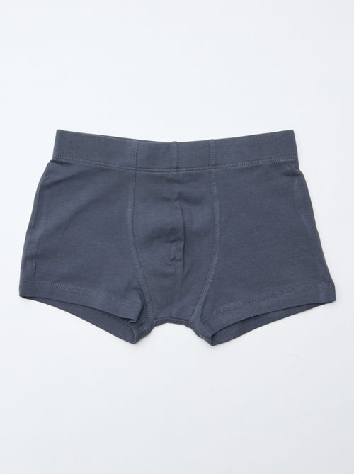 Set van 7 effen boxers voor heren - Kiabi