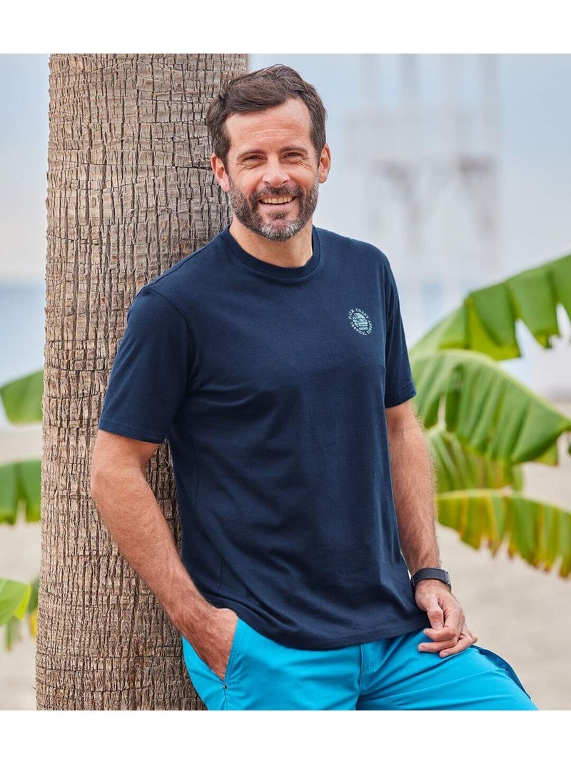 Set van 7 effen T-shirts Palm Coast - ATLAS FOR MEN Wit Geel Zwart - Kiabi