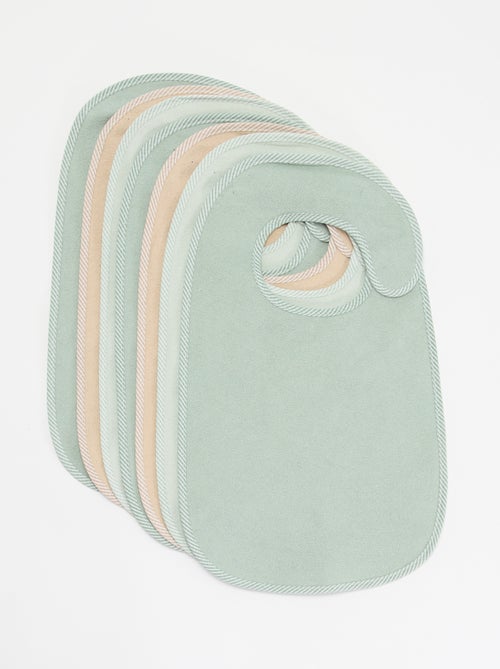 Set van 7 gevoerde slabbetjes van badstof - Kiabi