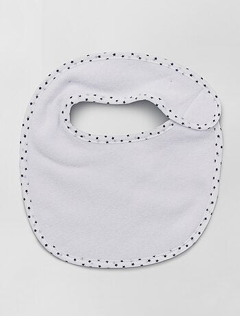 Set van 7 slabbetjes van badstof met klittenband