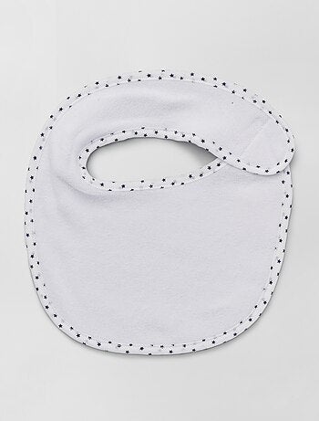 Set van 7 slabbetjes van badstof met klittenband