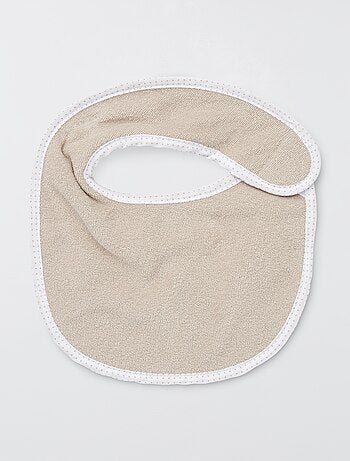 Set van 7 slabbetjes van badstof met klittenband