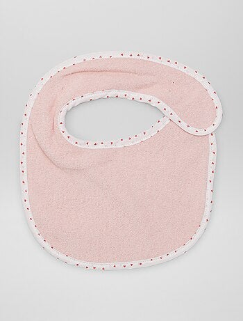Set van 7 slabbetjes van badstof met klittenband