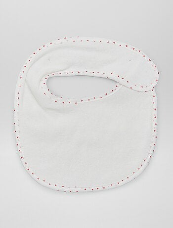 Set van 7 slabbetjes van badstof met klittenband