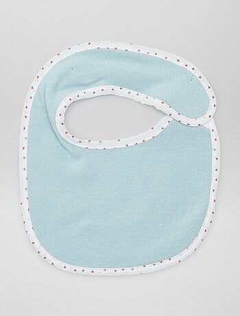 Set van 7 slabbetjes van badstof met klittenband