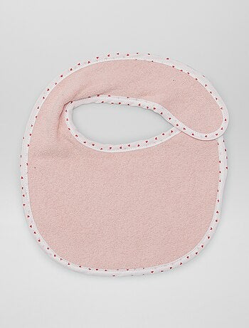 Set van 7 slabbetjes van badstof met klittenband