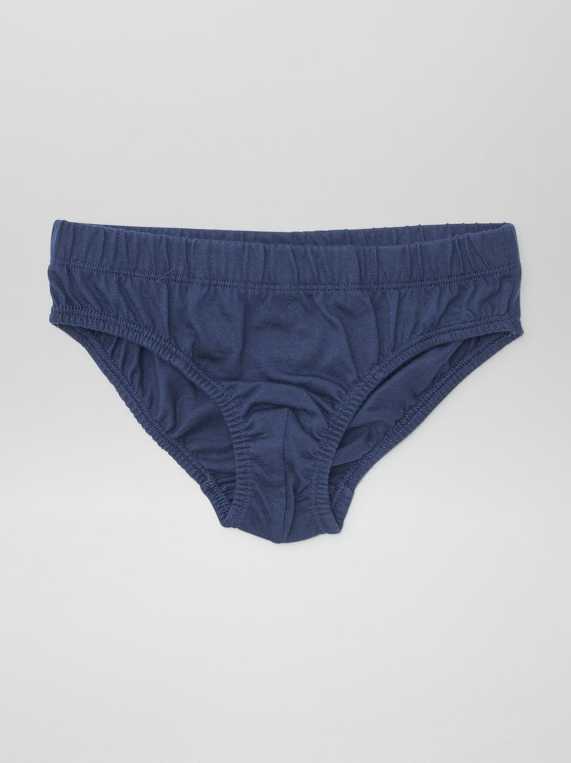 Set van 7 slips met print BLAUW - Kiabi