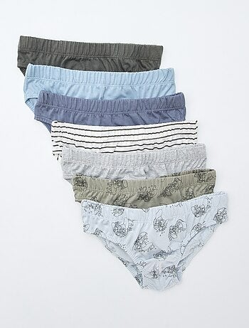 Set van 7 slips met print