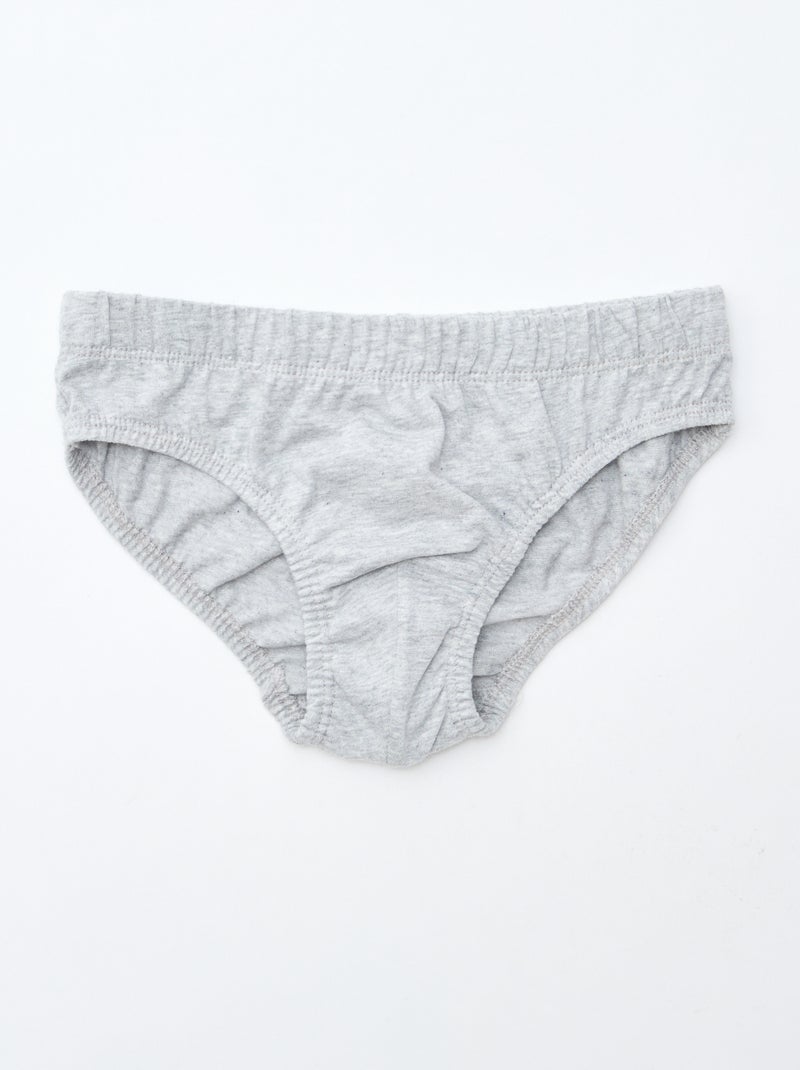 Set van 7 slips met print Grijs - Kiabi