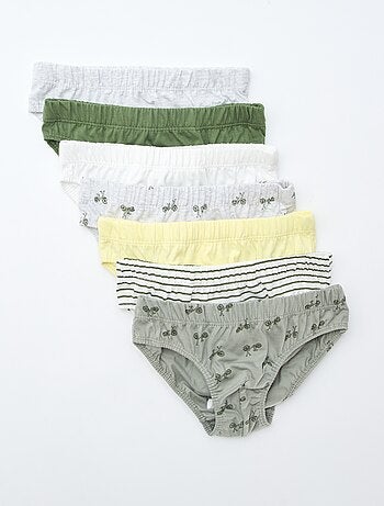 Set van 7 slips met print