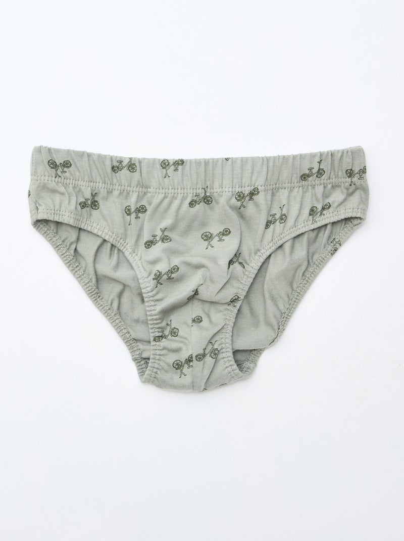 Set van 7 slips met print Grijs - Kiabi