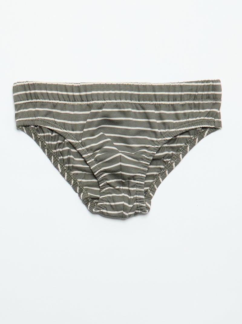 Set van 7 slips met print Kaki - Kiabi